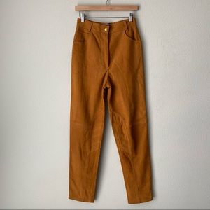 Escada Margaretha Ley High-Rise Suede Pants